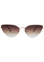 Fairfax Sunglasses in Brushed Gold/Brown Gradient