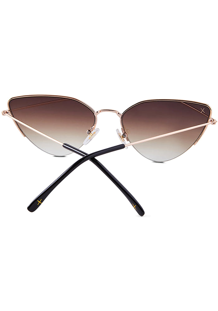 Fairfax Sunglasses in Brushed Gold/Brown Gradient