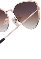Fairfax Sunglasses in Brushed Gold/Brown Gradient