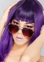 TopFoxx Farrah Sunglasses in ruby — model side view