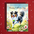 Father's Day Customizable Greeting Card, Aussie, Australian Shepherd Dog: Happy Father's Day