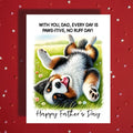 Father's Day Customizable Greeting Card, Bernedoodle Dog: With You, Dad