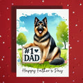 Father's Day Customizable Greeting Card, German Shepherd Dog: #1 Dad
