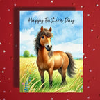 Father's Day Customizable Greeting Card, Horse: Happy Father's Day