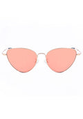 TopFoxx Felina Sunglasses in rose gold with gold frame and mirrored lenses on festival sunglasses — front view