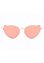 TopFoxx Felina Sunglasses in rose gold with gold frame and mirrored lenses on festival sunglasses — front view