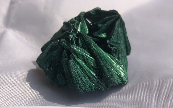 Fibrous Malachite 15 - Congo | Of Coins & Crystals