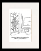 Filled the Feeder with Lasagna Cartoon Print