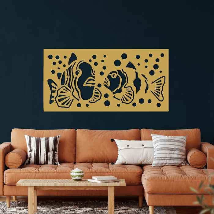 Fish Metal Wall Art - Decor available at Dekadron for $74.90