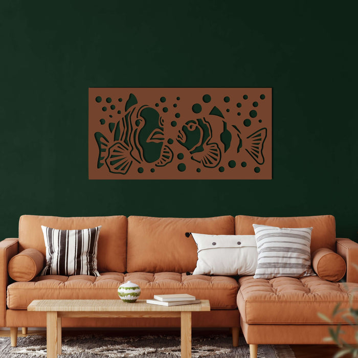 Fish Metal Wall Art - Decor available at Dekadron for $74.90