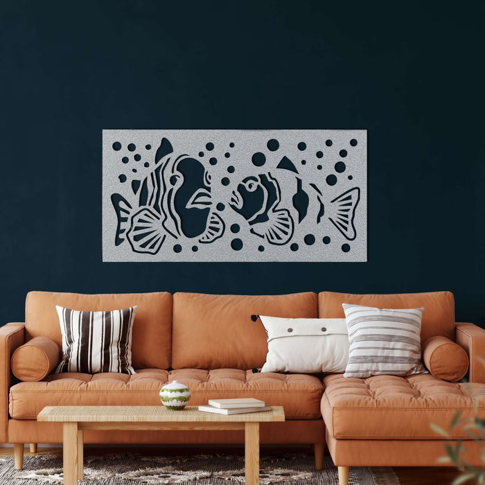 Fish Metal Wall Art - Decor available at Dekadron for $74.90