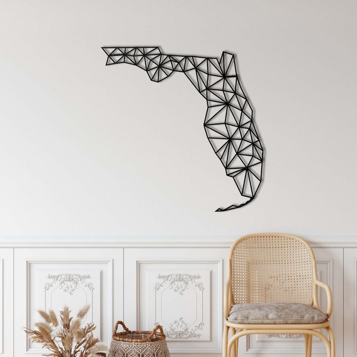 Florida Map Metal Wall Art - Decor available at Dekadron for $129.90