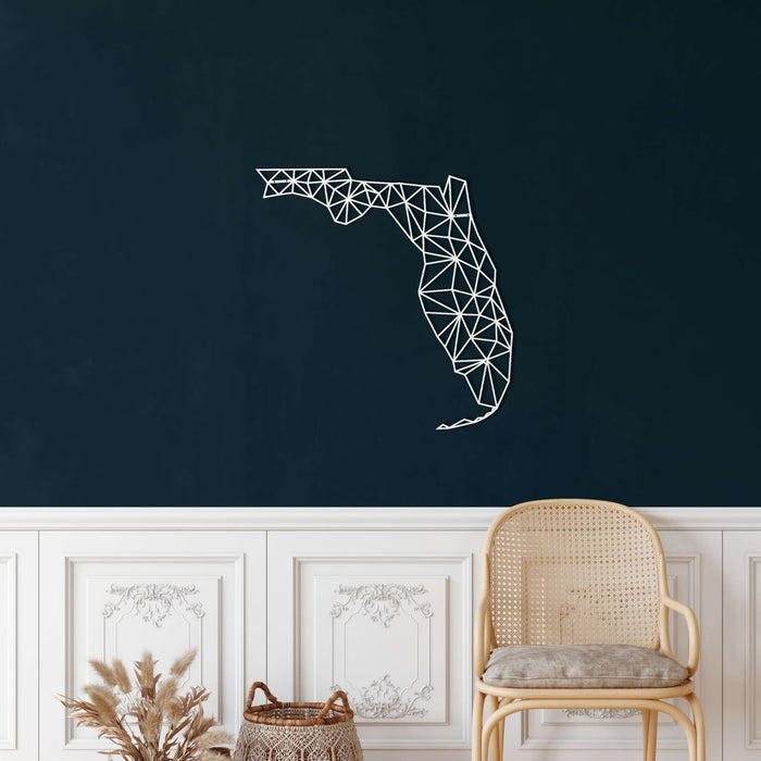 Florida Map Metal Wall Art - Decor available at Dekadron for $104.90