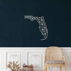 Florida Map Metal Wall Art - Decor available at Dekadron for $104.90