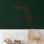 Florida Map Metal Wall Art - Decor available at Dekadron for $104.90