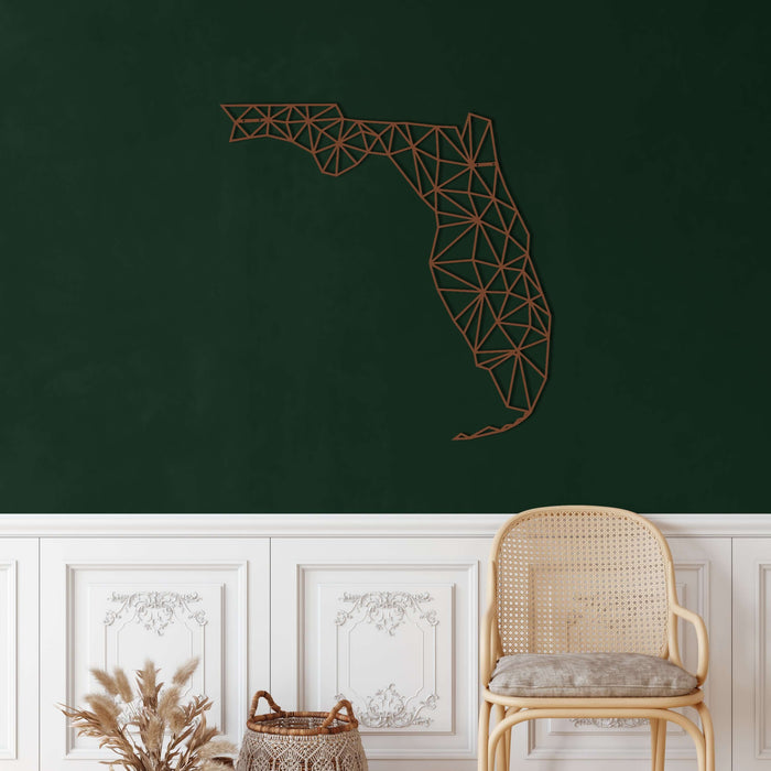 Florida Map Metal Wall Art - Decor available at Dekadron for $104.90