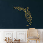 Florida Map Metal Wall Art - Decor available at Dekadron for $104.90
