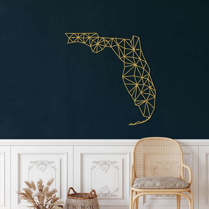 Florida Map Metal Wall Art - Decor available at Dekadron for $104.90