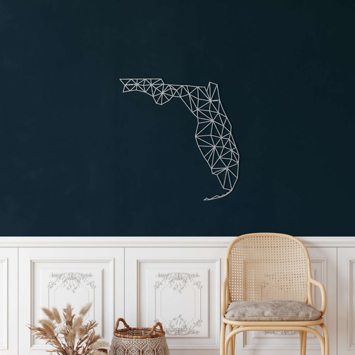 Florida Map Metal Wall Art - Decor available at Dekadron for $104.90