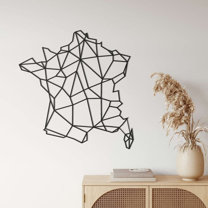 France Map Metal Wall Art - Decor available at Dekadron for $99.90