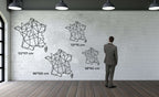 France Map Metal Wall Art - Decor available at Dekadron for $99.90