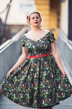 Lily Frida Kahlo Inspired Off Shoulder Dress