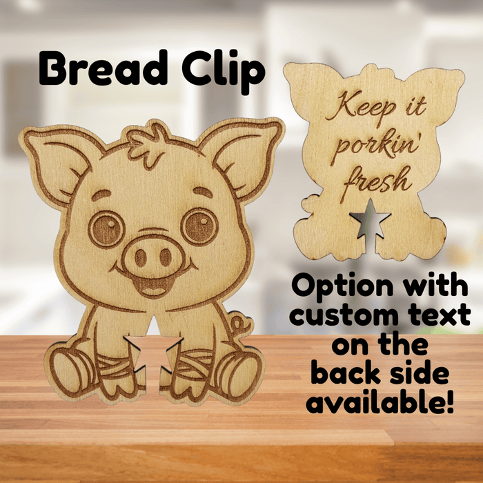 Funny Pig Wooden Bread Clip: Keep it porkin’ fresh
