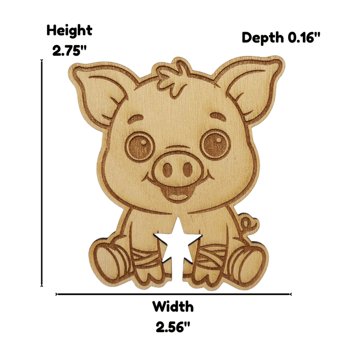Funny Pig Wooden Bread Clip: Keep it porkin’ fresh
