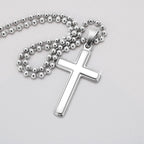 Future Husband Gift, Personalized Cross Necklace: Wherever The Journey Takes Us...