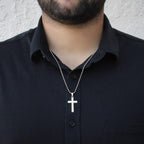 Future Husband Gift, Personalized Cross Necklace: Wherever The Journey Takes Us...