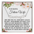 Future Wife Gift, Heart Name Necklace: Until There Was You...
