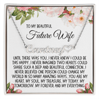 Future Wife Gift, Heart Name Necklace: Until There Was You...