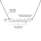 Future Wife Gift, Heart Name Necklace: Until There Was You...