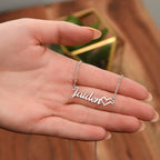 Future Wife Gift, Heart Name Necklace: Until There Was You...
