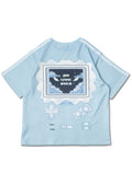ACDC Rag Game Over Jersey Pastel Blue Oversized Tee — back view
