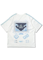 ACDC Rag Game Over Jersey White Oversized Tee — back view