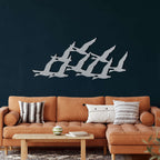 Geese Flock Metal Wall Art - Decor available at Dekadron for $74.90