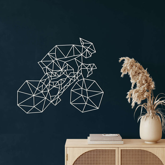 Geometric Bike Metal Wall Art - Decor available at Dekadron for $69.90