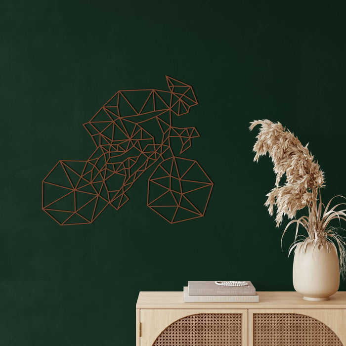 Geometric Bike Metal Wall Art - Decor available at Dekadron for $69.90