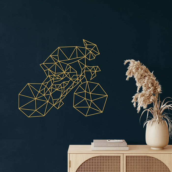 Geometric Bike Metal Wall Art - Decor available at Dekadron for $69.90