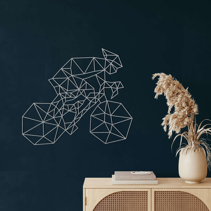Geometric Bike Metal Wall Art - Decor available at Dekadron for $69.90