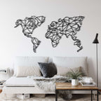 Geometric World Map - Decor available at Dekadron for $149.90