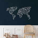 Geometric World Map - Decor available at Dekadron for $159.90