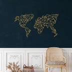 Geometric World Map - Decor available at Dekadron for $159.90