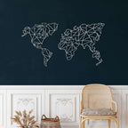 Geometric World Map - Decor available at Dekadron for $159.90