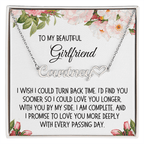 Girlfriend Gift, Heart Name Necklace: I Wish I Could Turn Back Time...