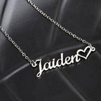 Girlfriend Gift, Heart Name Necklace: I Wish I Could Turn Back Time...
