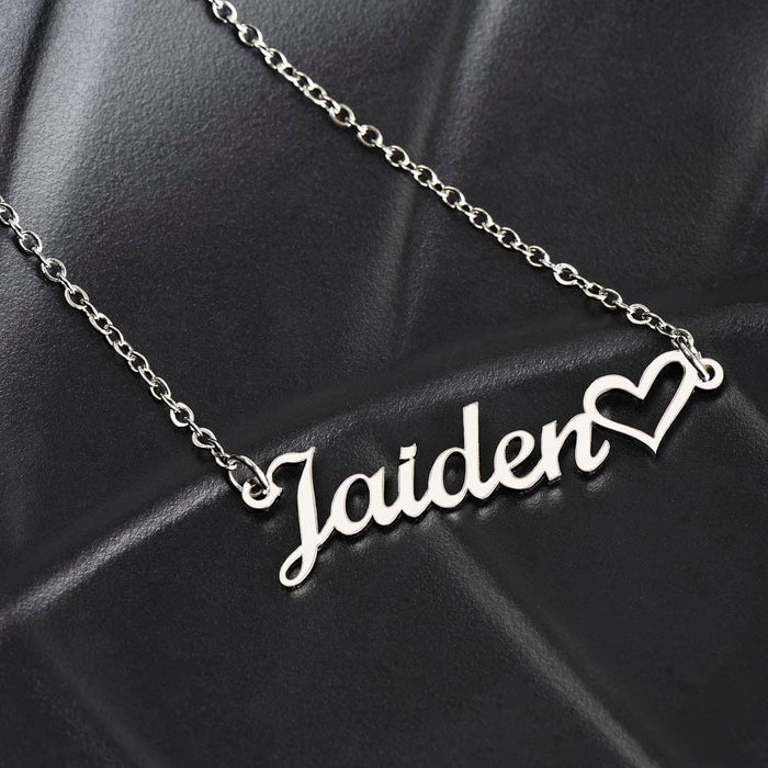 Girlfriend Gift, Heart Name Necklace: I Wish I Could Turn Back Time...