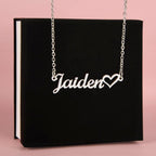 Girlfriend Gift, Heart Name Necklace: I Wish I Could Turn Back Time...