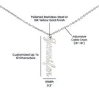 Girlfriend Gift, Vertical Name Necklace: If I Could Give You One Thing In Life...